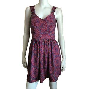 Band of Gypsies Paisley Mandala Tie Back Dress XS
